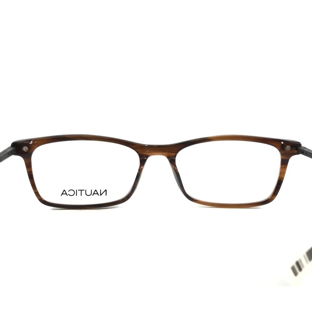 Nautica Eyeglasses Frames N8157 221 Brown Horn Rectangle Full Rim 54-17-140